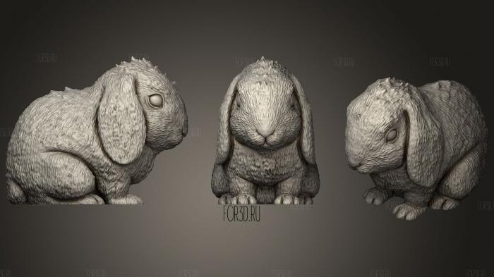 Rabbit 3d stl модель для ЧПУ